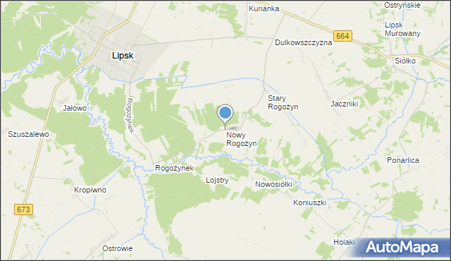mapa Nowy Rogożyn, Nowy Rogożyn na mapie Targeo